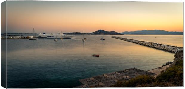 Naxos Port Canvas Print by Naylor's Photography
