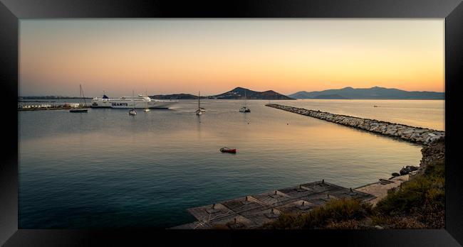 Naxos Port Framed Print by Naylor's Photography