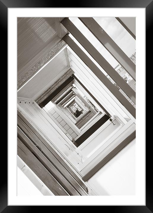 Falling Framed Mounted Print by Simon Wrigglesworth