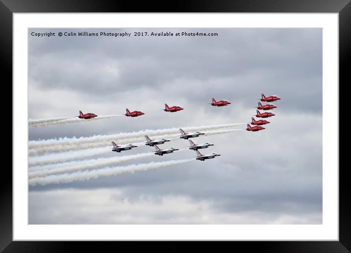 Red Arrows and Thunderbirds Framed Mounted Print by Colin Williams Photography