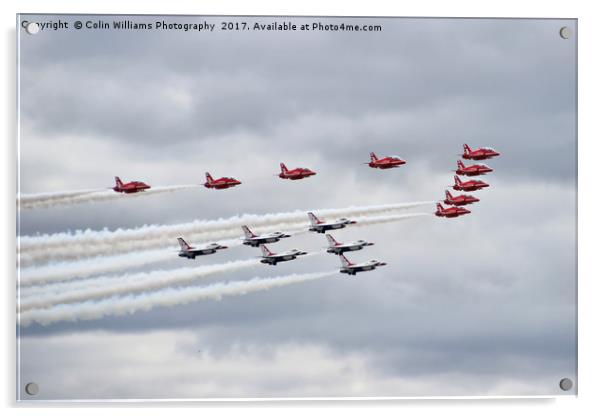 Red Arrows and Thunderbirds Acrylic by Colin Williams Photography