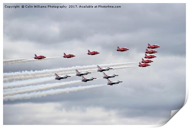 Red Arrows and Thunderbirds Print by Colin Williams Photography