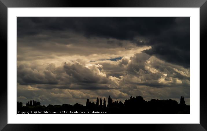 Cloudscape Warning Framed Mounted Print by Iain Merchant