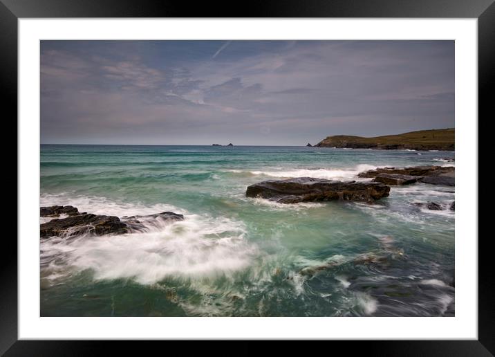 Booby's bay Trevos head Cornwall  Framed Mounted Print by Eddie John