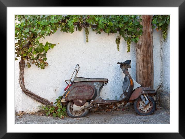 Abandoned Moped Framed Mounted Print by Rory Trappe