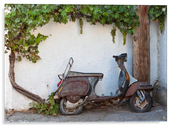 Abandoned Moped Acrylic by Rory Trappe