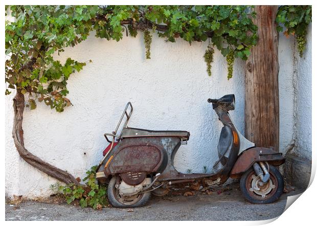 Abandoned Moped Print by Rory Trappe