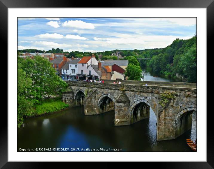 "A Busy Sunday at Durham City" Framed Mounted Print by ROS RIDLEY
