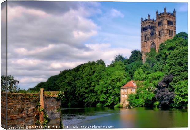 "Durham Cathedral" Canvas Print by ROS RIDLEY