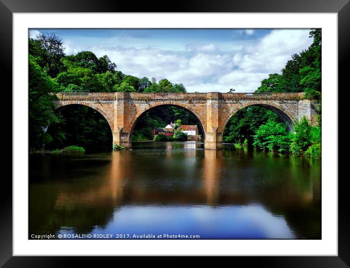 "Little House through the bridge" Framed Mounted Print by ROS RIDLEY