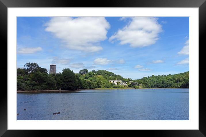  The Millpond and church at Stoke Gabriel          Framed Mounted Print by Anthony Kellaway