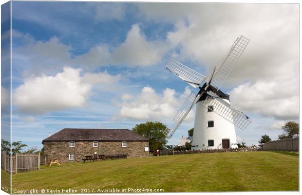 Llynon mill and farm, Llandeusant, Anglesey, Wales Canvas Print by Kevin Hellon
