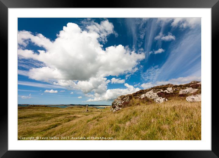 Cloud formation over  Llanddwyn island, Anglesey,  Framed Mounted Print by Kevin Hellon