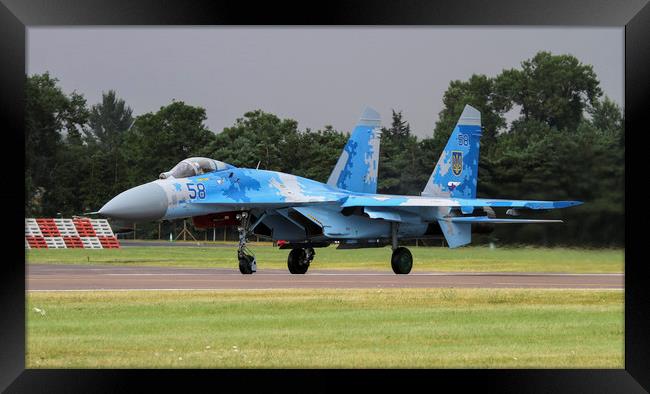 Ukranian Air Force SU27 Flanker at RIAT 2017 Framed Print by Philip Catleugh