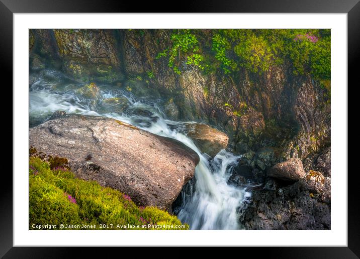Rocky Waterfall Stream  Framed Mounted Print by Jason Jones