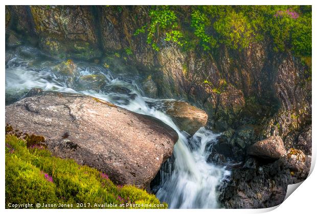 Rocky Waterfall Stream  Print by Jason Jones