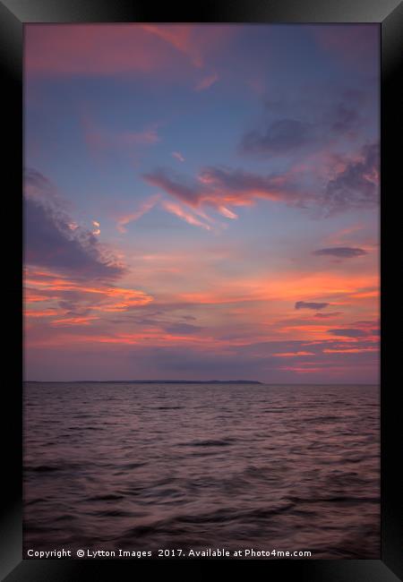 Sunset Over Leysdown Framed Print by Wayne Lytton