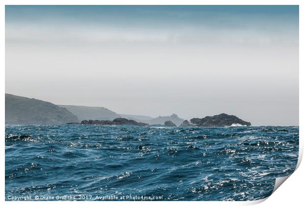 Seal Island St Ives Print by Diane Griffiths