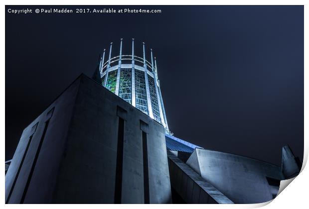 Liverpool Metropolitan Cathedral Print by Paul Madden