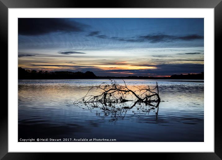 River Tweed Sunset Framed Mounted Print by Heidi Stewart