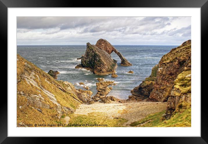 Bow Fiddle Rock Framed Mounted Print by Jamie Green