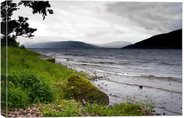A Wet Day by Loch Ness Canvas Print by Jacqi Elmslie