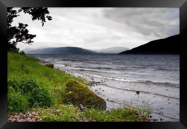 A Wet Day by Loch Ness Framed Print by Jacqi Elmslie