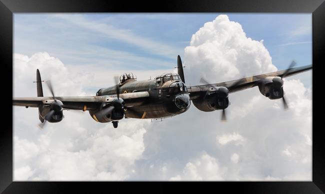 Lancaster Bomber Portrait Of An Icon Framed Print by J Biggadike
