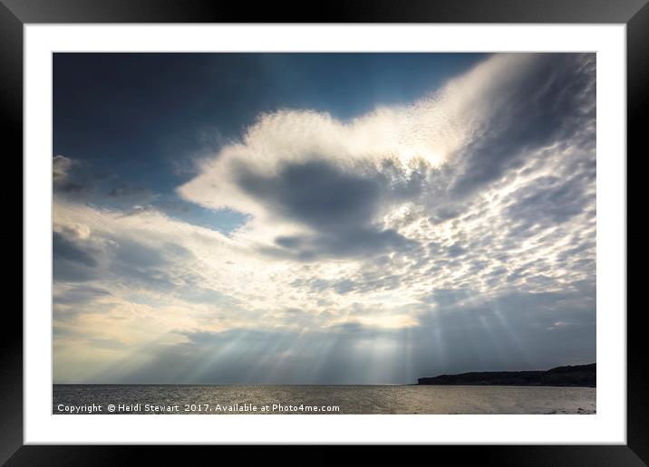 Dramatic skies on the Glamorgan Heritage Coast Framed Mounted Print by Heidi Stewart