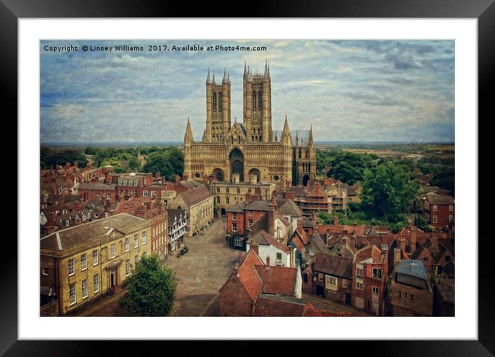    Lincoln Cathedral                   Framed Mounted Print by Linsey Williams