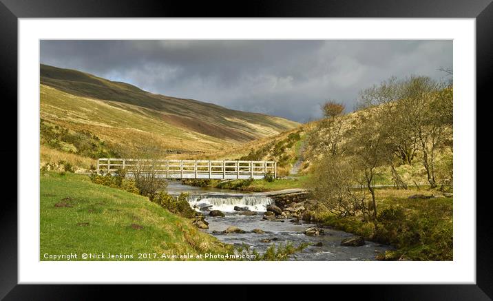 The Afon Llia River at Blaen Llia Brecon Beacons  Framed Mounted Print by Nick Jenkins