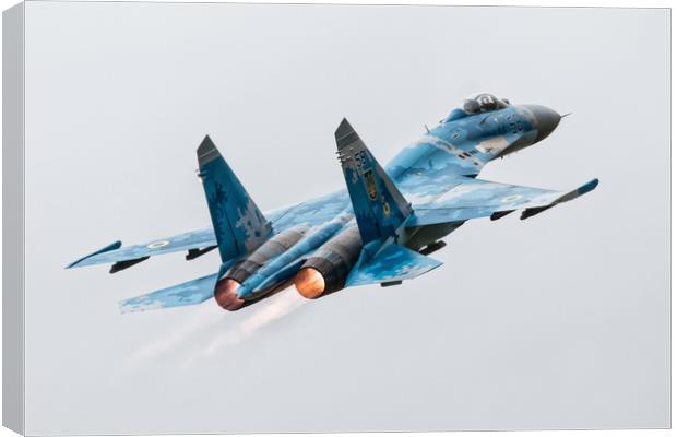 Sukhoi SU-27 Flanker Canvas Print by J Biggadike