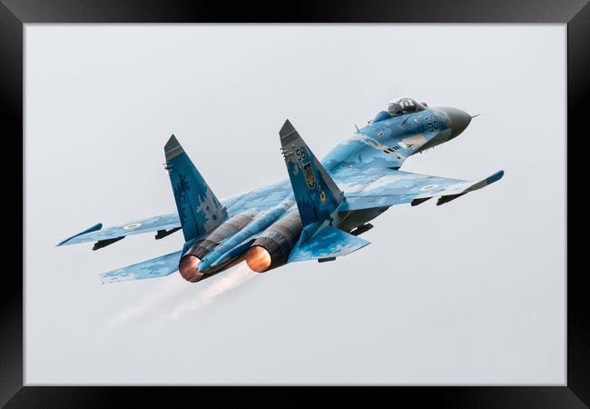 Sukhoi SU-27 Flanker Framed Print by J Biggadike