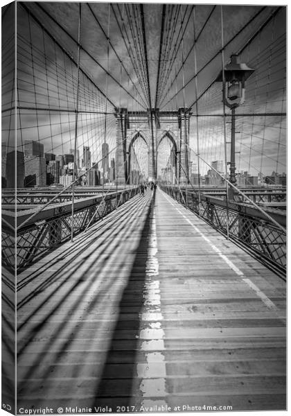 NEW YORK CITY Brooklyn Bridge Canvas Print by Melanie Viola