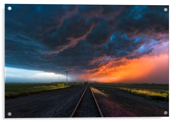 Nebraska storms   Acrylic by John Finney