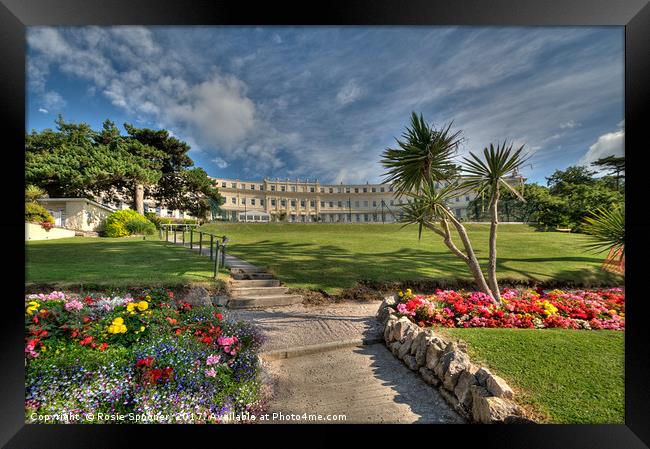The Osborne Hotel and grounds Torquay  Framed Print by Rosie Spooner