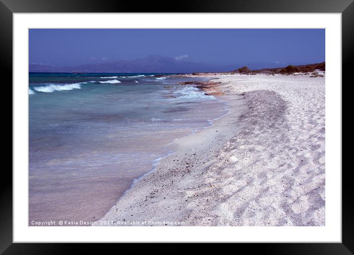 Miles of Sand on Chrissi Island Framed Mounted Print by Kasia Design