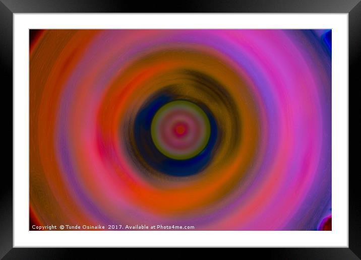 Wooden Spacey Hypno Framed Mounted Print by Tunde Osinaike