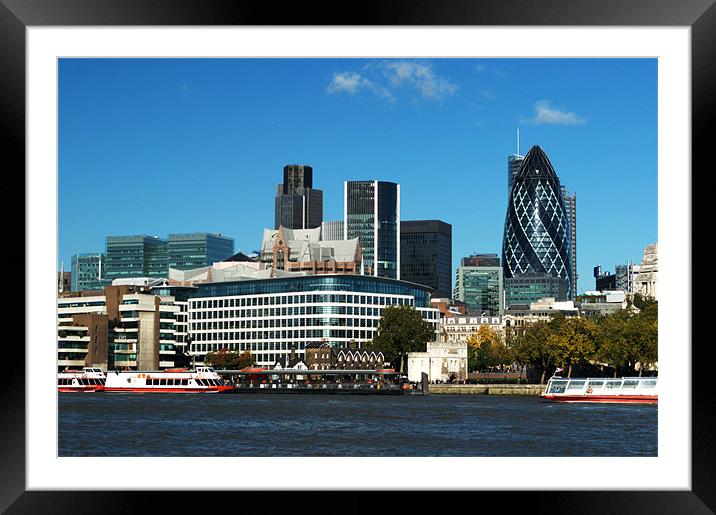 City of London Skyline Framed Mounted Print by Chris Day