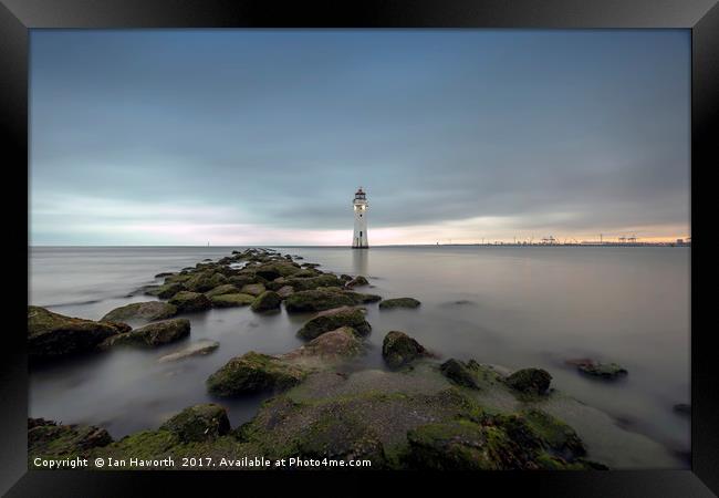Fort Perch Rock Lighthouse New Brighton Framed Print by Ian Haworth