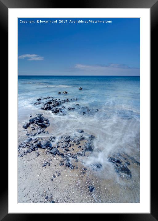 Lanzarote Seascape Portrait Framed Mounted Print by bryan hynd
