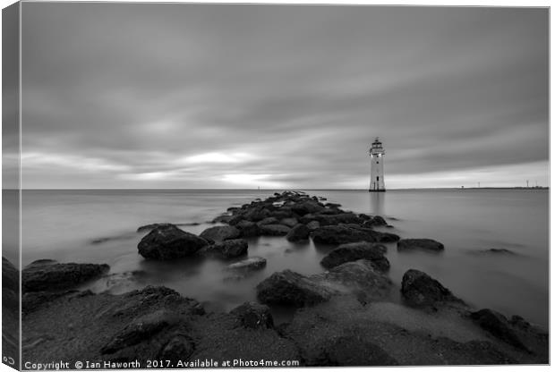 Fort Perch Rock, Lighthouse, New Brighton, Wirral, Canvas Print by Ian Haworth