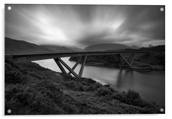 The Kylesku Bridge Scotland Acrylic by Derek Beattie