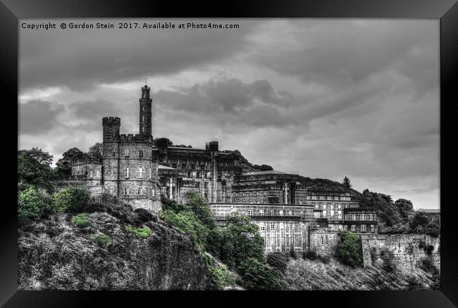 Dark Edinburgh Framed Print by Gordon Stein