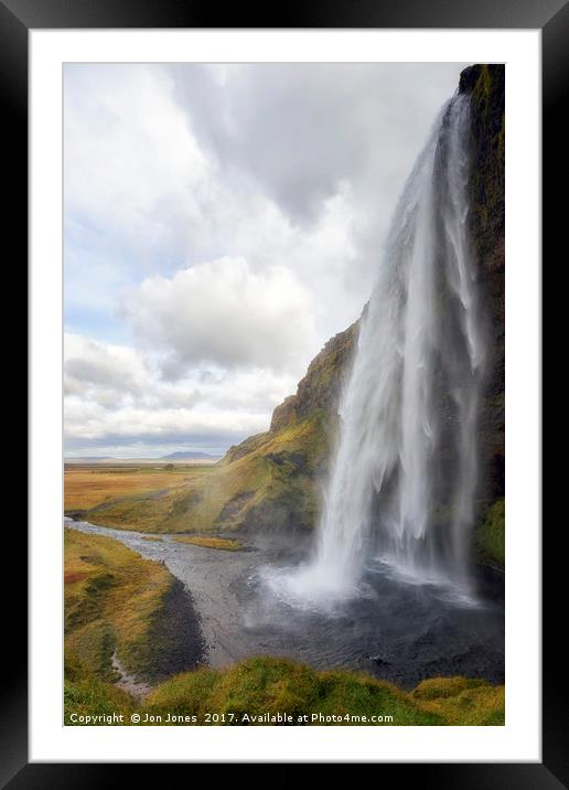 Seljalandsfoss, Iceland Framed Mounted Print by Jon Jones