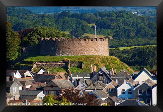 Totnes Castle Framed Print by Paul F Prestidge