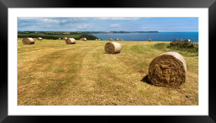 Harvest time Roseland Cornwall Framed Mounted Print by Eddie John