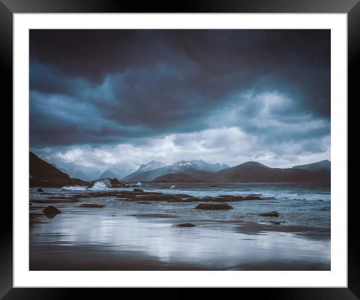 Vikten Beach Framed Mounted Print by Hamperium Photography