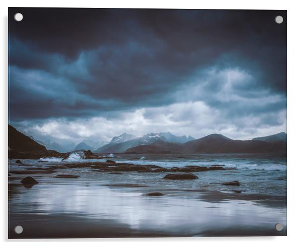 Vikten Beach Acrylic by Hamperium Photography