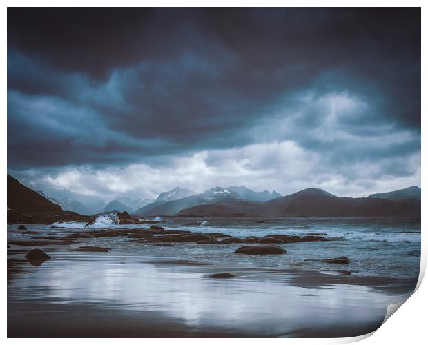 Vikten Beach Print by Hamperium Photography